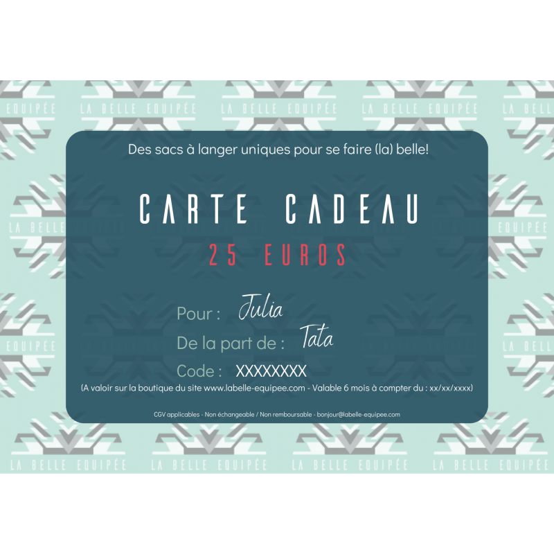 La Carte Cadeau - 25 euros La Carte Cadeau - 25 euros